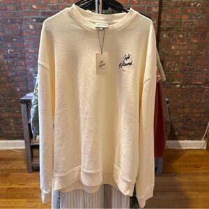 MAISON KITSUNE Cream Crewneck Sweater